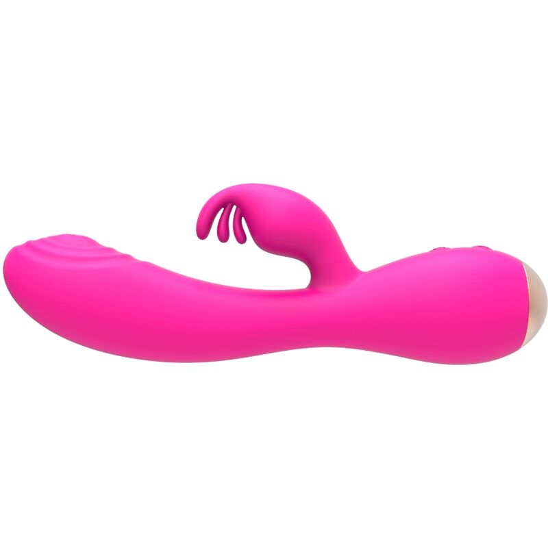 Vibratore Magic Stick Rabbit Nalone rosa con stimolatore a orecchie, design ergonomico e dettagli colorati, per piacere intenso.