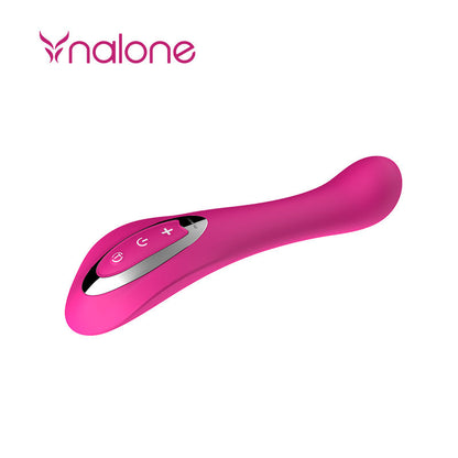 Vibratore touch system Nalone rosa con design ergonomico e superfici gommate, ideale per stimolazione piacevole e intensa.