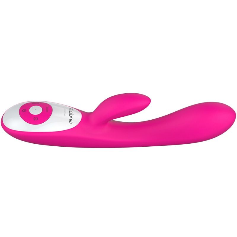 Vibratore ricaricabile Nalone con controllo vocale, design elegante e pulsante di attivazione visibile sull'oggetto.