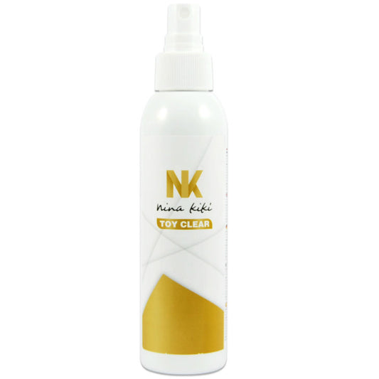 Spray detergente NINA KIKÍ per giocattoli, flacone da 150 ml con etichetta colorata e spray spray per pulizia sicura e delicata