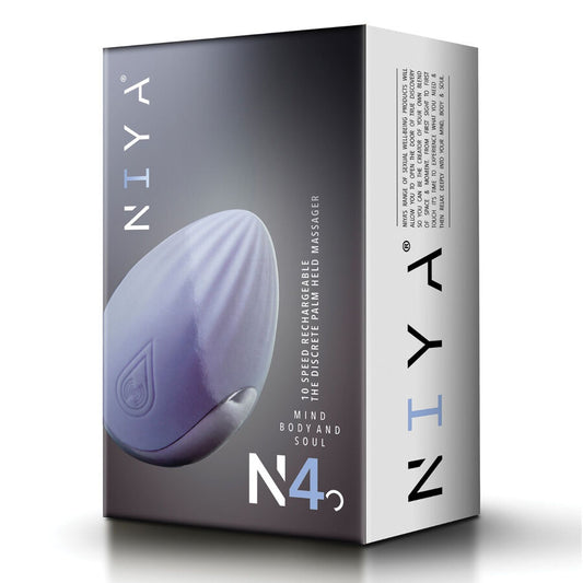Massaggiatore intimo NIYA N4 per stimolazione esterna, piccolo dispositivo portatile e ergonomico per il benessere personale.