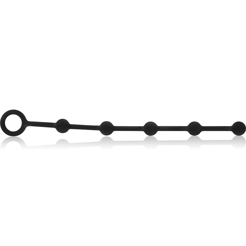 Catena anale in silicone OHMAMA ANAL, lunga 23 cm, con superficie liscia e flessibile, ideale per uso personale.