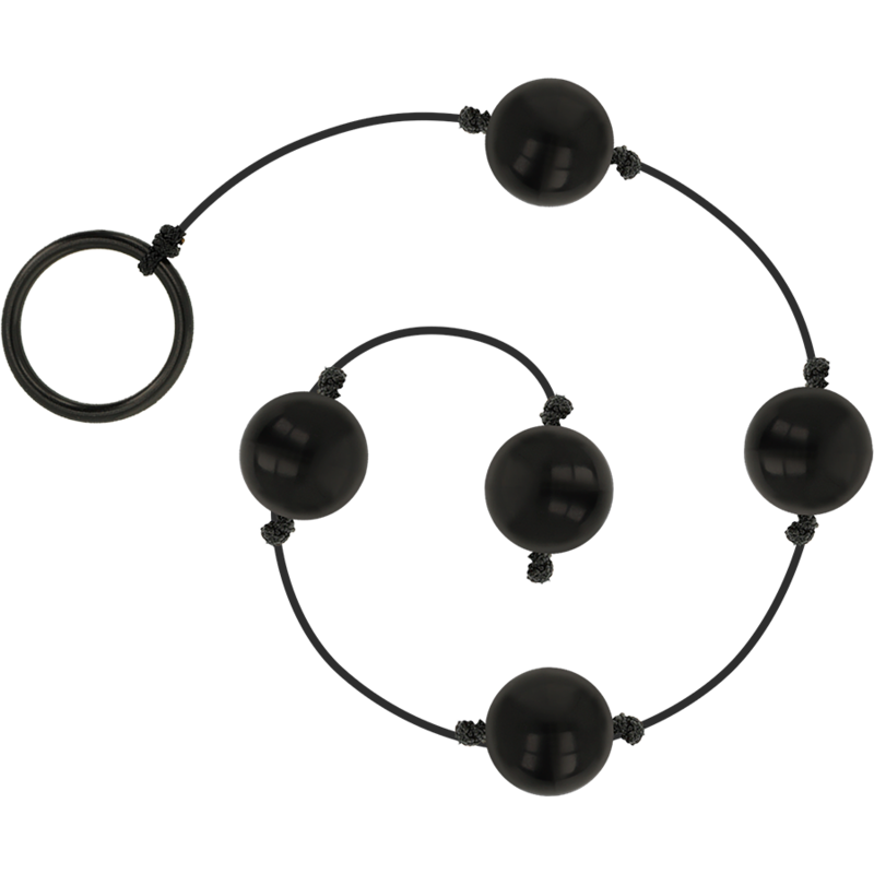 Sfera anal o vaginale nera cinese OHMAMA ANAL, mini forma, superficie liscia, ideale per uso intimo e relax.