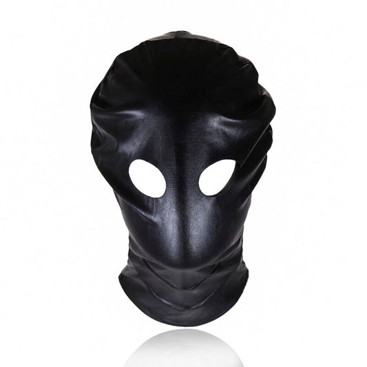 Cappello copri bocca OHMAMA FETISH in pelle nera con dettagli decorativi, stile fetish e accessorio di costume.