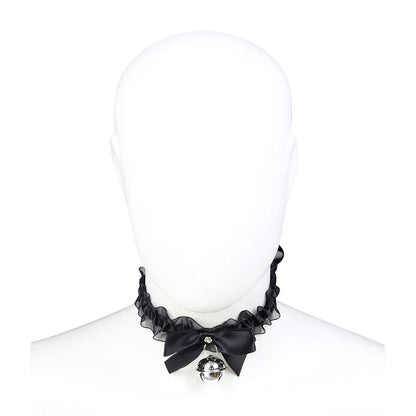 Collana fetish in pizzo OHMAMA FETISH, dettagli delicati e sexy, con pizzo nero e chiusura regolabile.