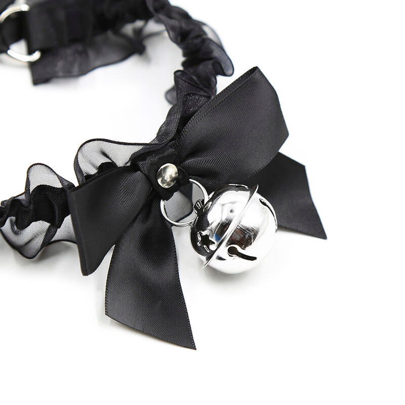Collana fetish in pizzo OHMAMA FETISH con dettagli delicati e trasparenze, perfetta per look audaci e sensuali.