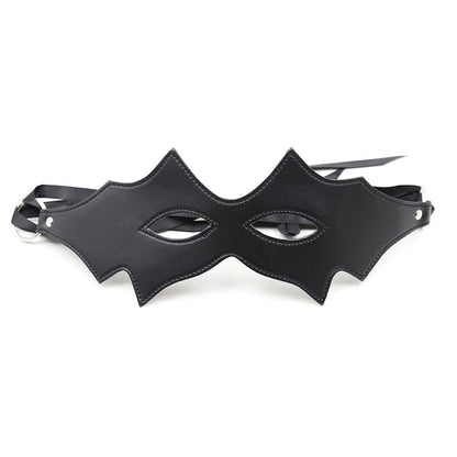 Maschera felina nera di OHMAMA FETISH, con dettagli morbidi e occhi aperti, ideale per costumi e giochi di ruolo.