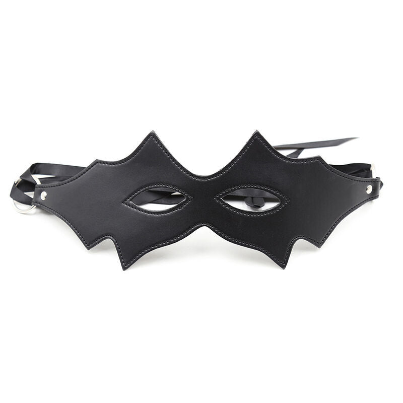 Maschera felina nera di OHMAMA FETISH, con dettagli eleganti e materiali morbidi, ideale per costumi e cosplay.