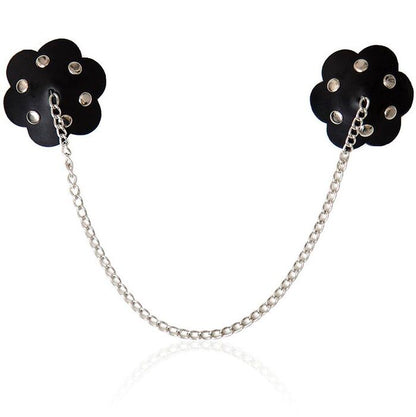 Protezione per capezzolo con petalo e catena, prodotto OHMAMA FETISH, realizzato in materiali delicati e decorativi.