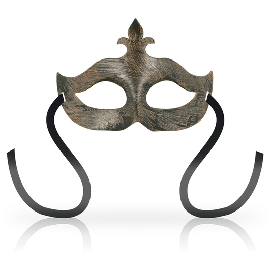 Maschera OHMAMA Fleur de Lis in rame, dettagli decorativi eleganti, morbida texture e design raffinato.