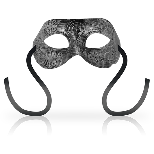 Maschera greca di OHMAMA MASKS, dettagliata con motivi classici e colori vivaci, mostra i motivi geometrici sulla maschera.