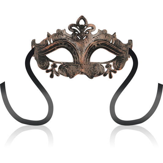 Maschera in rame stile veneziano di OHMAMA MASKS, dettagli artistici e finitura elegante, perfetta per costumi e decorazioni.