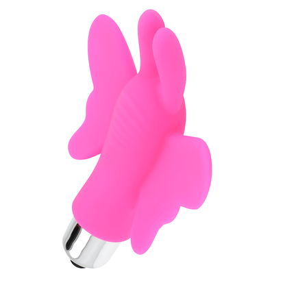 Stimolatore Ditale Farfalla OHMAMA, dispositivo stimolante per la sensibilità e il piacere, con design a forma di farfalla.