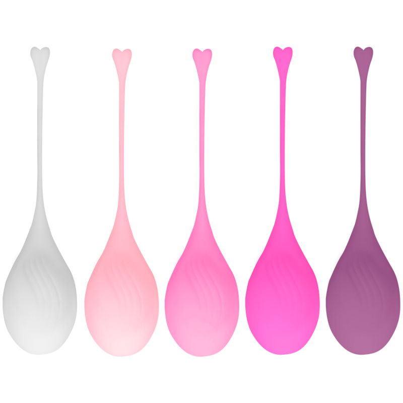 Set di 5 palline da esercizio Kegel OHMAMA STIMULATING, palline vaginali per il rafforzamento del pavimento pelvico.