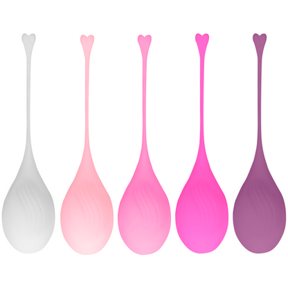 Set di 5 palline da esercizio Kegel OHMAMA STIMULATING, palline vaginali per il rafforzamento del pavimento pelvico.