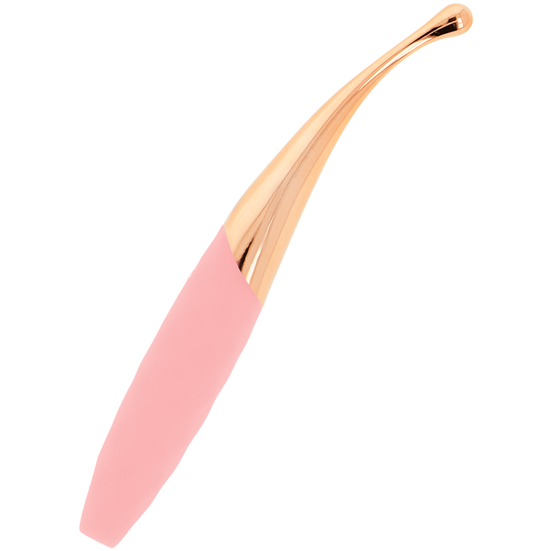 Stimolatore clitoride ricaricabile OHMAMA rosa-oro con 36 modalità, design elegante e superficie liscia, prodotto stimolante e versatile.