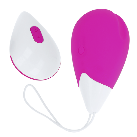 Uovo vibrante OHMAMA Stimulating con 10 modalità, colore lilla e bianco, design elegante e stimolante per il benessere.