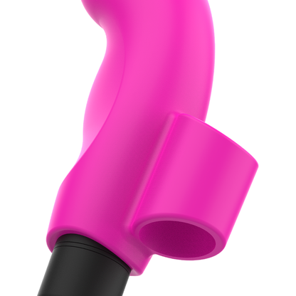 Vibratore Natale rosa neon OHMAMA VIBRATORS con design luminoso e colorato, ideale per momenti di piacere e divertimento.