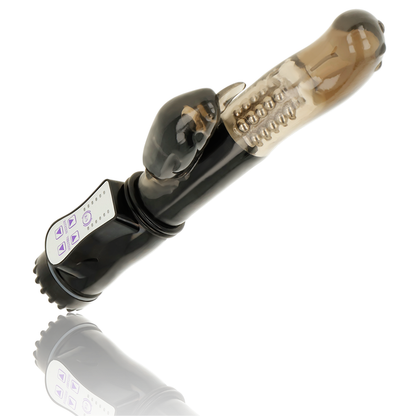 Vibratore rotatore OHMAMA con stimolatore del clitoride a forma di delfino, design colorato e funzionale per piacere intimo.