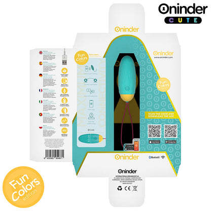 Uovo vibrante in silicone ONINDER CUTE con gemma, design compatto e colorato, perfetto per piacere e divertimento personale
