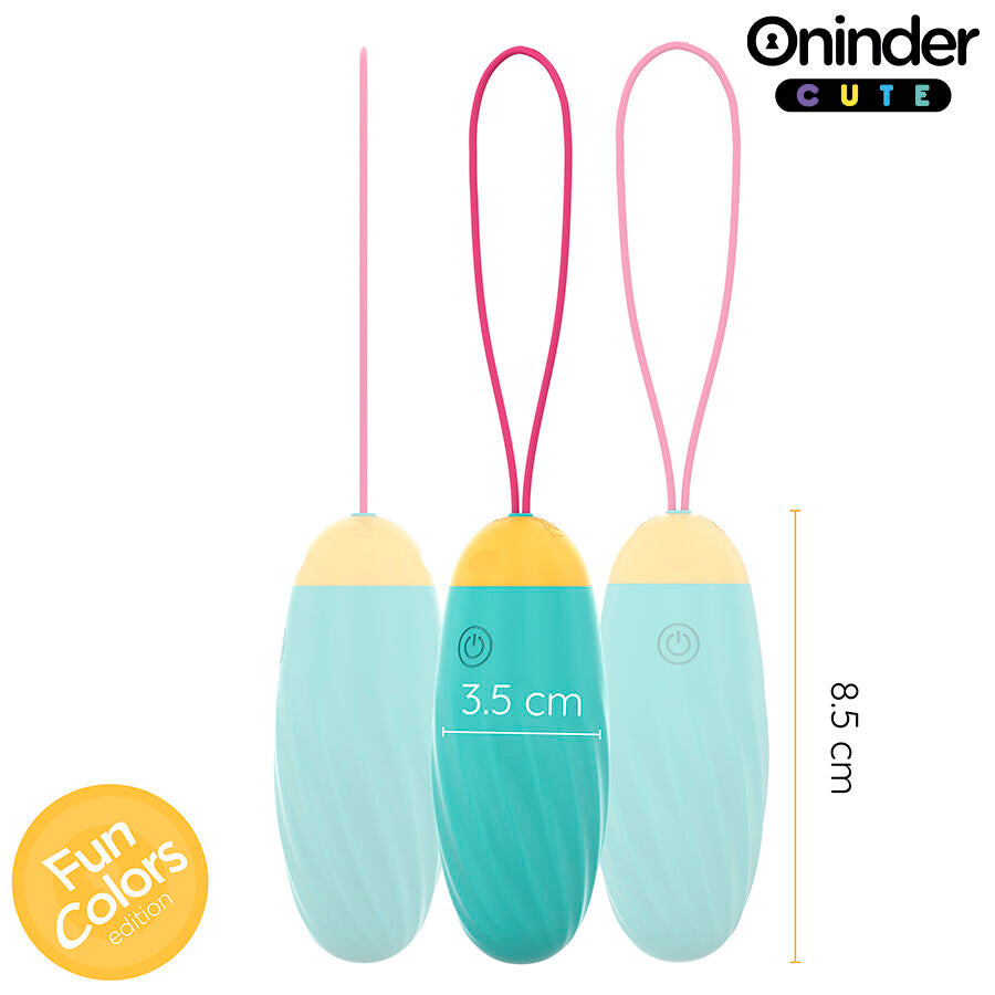 Uovo vibrante in silicone ONINDER CUTE con gemma, ideale per piacere e amore, con app gratuita disponibile in tutto il mondo.
