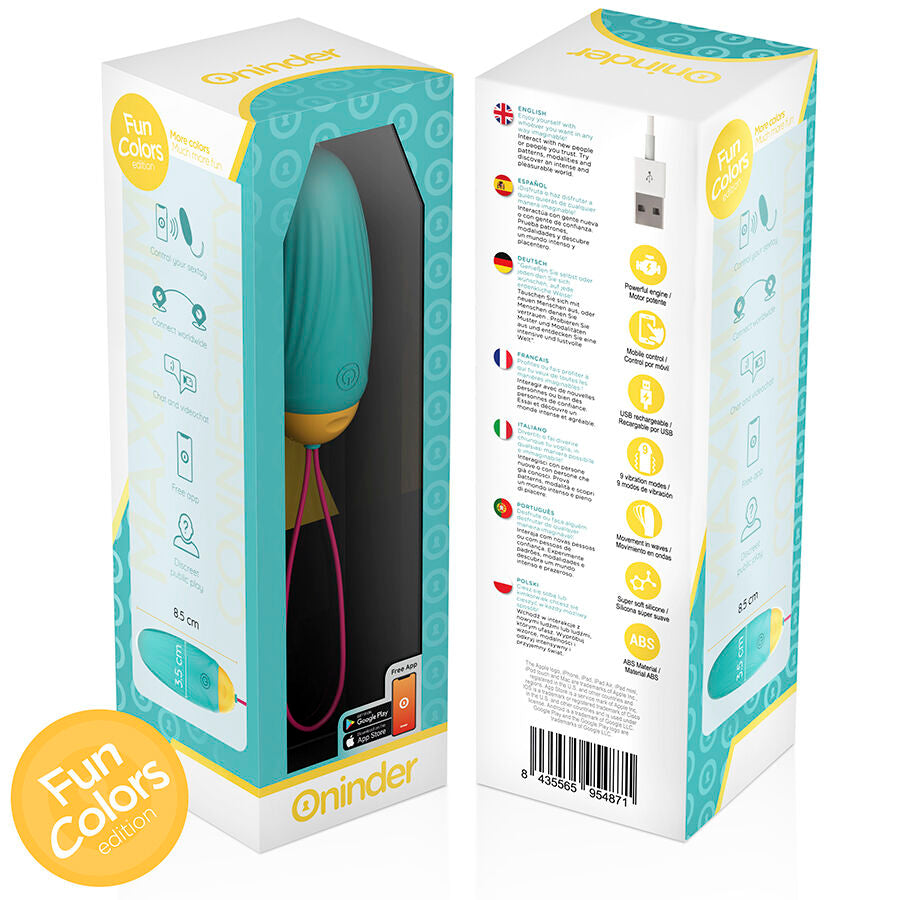 Uovo vibrante in silicone ONINDER CUTE con gemma, design compatto e morbido, ideale per piacere e stimolazione.