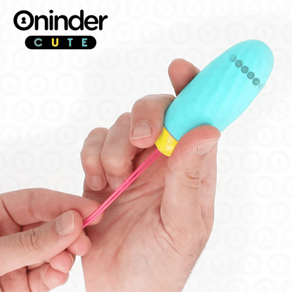 Uovo vibrante in silicone ONINDER CUTE con gemma, design compatto e colorato, ideale per piacere e stimolazione personale.