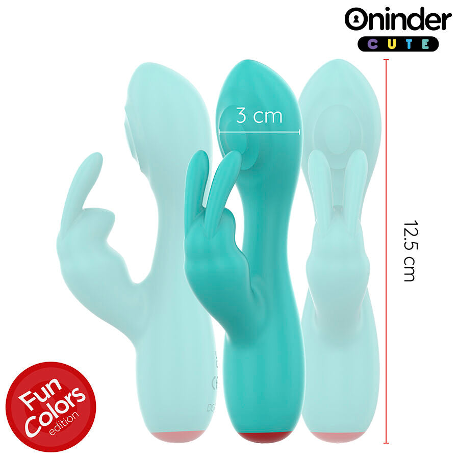 Vibratore clitorideo e punto G ONINDER CUTE Love Bunny con app gratuita, design compatto e colorato, ideale per il piacere.