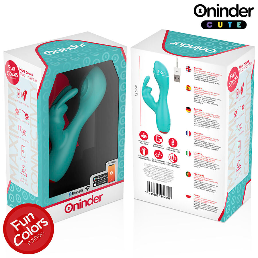 Vibratore clitorideo e punto G ONINDER CUTE Love Bunny con design a coniglio e controllo tramite app gratuita.