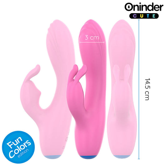 Vibratore coniglietto ONINDER CUTE per il punto G e il clitoride, con app gratuita, design simpatico e discreto.