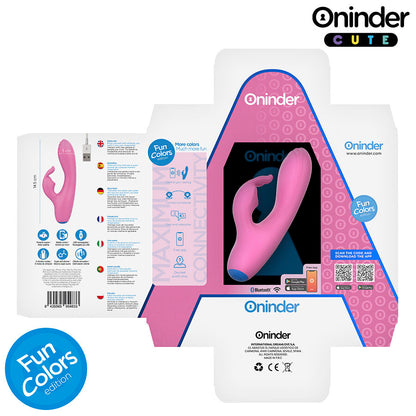 Vibratore coniglietto ONINDER CUTE per punto G e clitoride, design carino, con app gratuita, ideale per piacere e stimolazione.