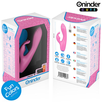 Vibratore coniglietto ONINDER CUTE per punto G e clitoride, design carino, con app gratuita, visibile in dettaglio nell'immagine.