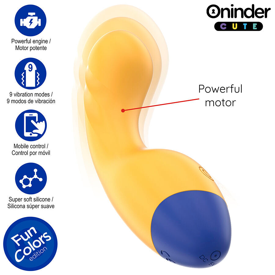 Vibratore Punto G ONINDER CUTE Love Buddy Master con controllo tramite app, design compatto e colorato per il piacere personale