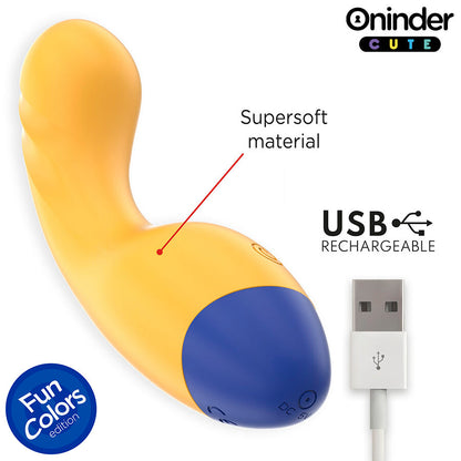 Vibratore Punto G ONINDER CUTE Love Buddy Master con app gratuita, design compatto e ergonomico per stimolazione precisa.