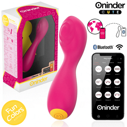 Vibratore punto G ONINDER CUTE Love Buddy Master con controllo tramite app, design compatto e colorato, visibile immagine del prodotto