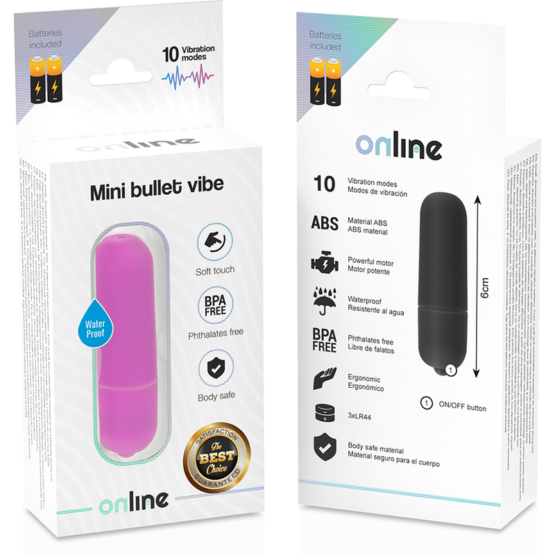 Mini proiettore vibrante ONLINE di colore lilla con design compatto e luminoso, ideale per proiezioni vivaci e colorate.