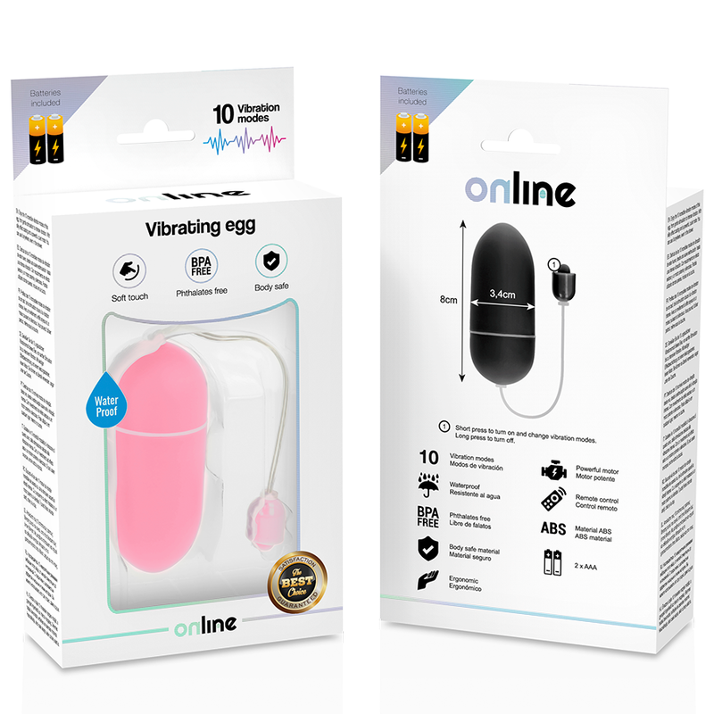 Uovo vibrante online rosa impermeabile, con superficie liscia e dettagli colorati, in un ambiente luminoso.