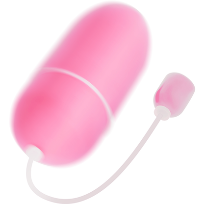 Uovo vibrante rosa impermeabile ONLINE con superficie liscia e dettagli colorati, ideale per giochi e stimolazione sensoriale