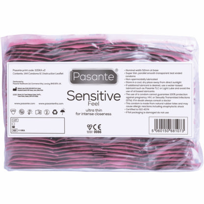 Borsa sensibile Pasante per preservativi con 144 unità, contenitore portatile e discreto per preservativi.