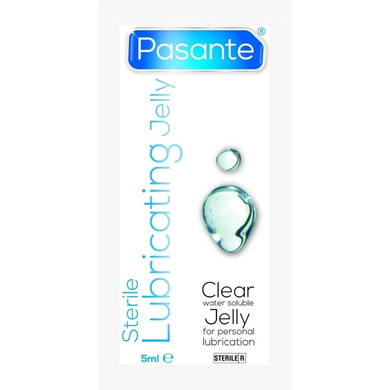 Gelatina lubrificante monodose Pasante da 5 ml, sterile, compatibile con preservativi, ideale per uso intimo e relax.