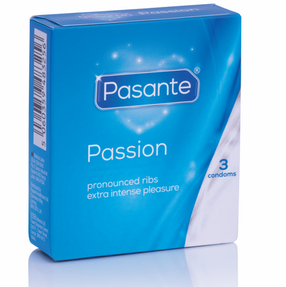 Preservativi Pasante Punteggiati MS Placer, confezione da 3 unità, con superficie punteggiata per maggiore stimolazione.