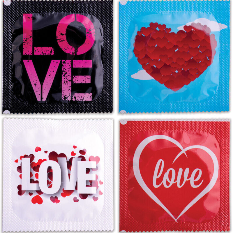 Preservativi Pasante Love Bag, confezione da 144 unità, scatola con preservativi in lattice, prodotto di protezione sessuale.