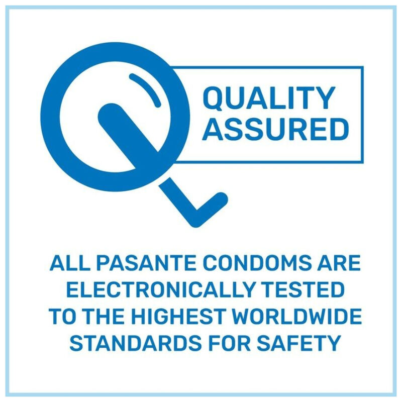 Preservativi naturali Pasante in confezione da 144 pezzi, confezione con borsa, prodotti per la protezione sessuale.