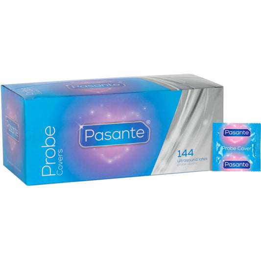 Sonda copripreservativi Pasante in scatola da 144 unità, confezione con preservativi maschili in plastica e scatola bianca
