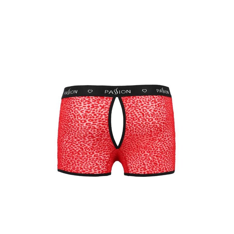 Giacca corta parker rosso Passion Men, taglia L/XL, con cappuccio e tasche frontali, vista frontale in immagine