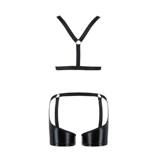 Set di intimo Passion Men nero, taglie L/XL, con dettagli eleganti e comodi, visibile in primo piano nell'immagine.