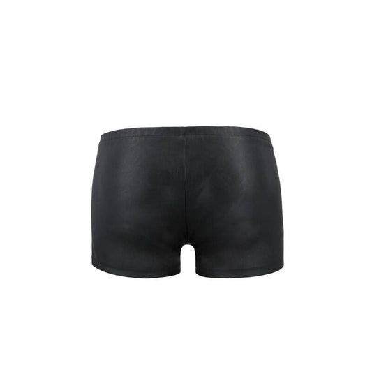 Boxer corti nero opaco PASSION MEN, taglie L/XL, con dettagli in tessuto elastico e comodo fit.