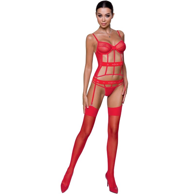 Corpetto Kyoka Passion Woman Corsets in rosso, taglia S/M, con dettagli eleganti e tessuto avvolgente.