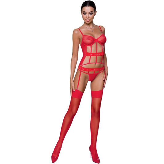 Corpetto Kyoka Passion Woman Corsets in rosso, taglia S/M, con dettagli eleganti e tessuto avvolgente.