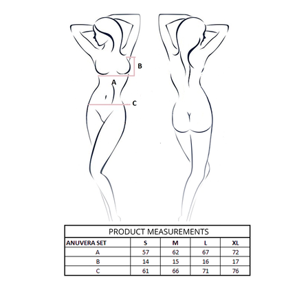 Set intimo Passion Anuvera: reggiseno e perizoma Fire Brick in taglia S/M, dettagli eleganti e tessuto morbido.